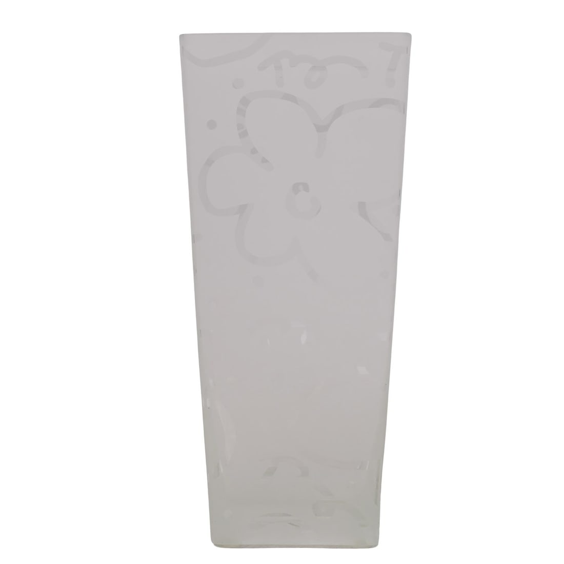 Romero Britto (1963-, Brazilian) Frosted Art Glass Vase (1 of 4)
