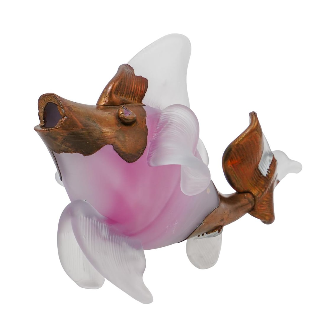 Filip Ravert (20th cent, Romanian) Copper and Glass Fish (1 of 8)