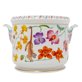Lynn Chase "Orchids Only" Cachepot with 24K Gold Accents