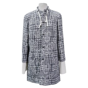Vintage Chanel Ladies Wool Checkered Jacket
