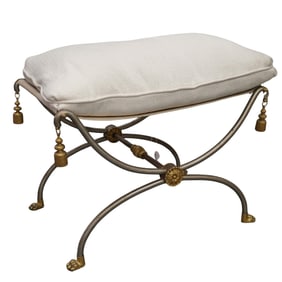 Empire Style Mixed Metal Bench