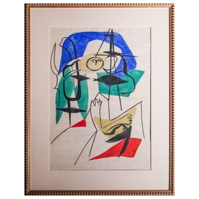 Arshile Gorky "The Sun" Ink & Gouache Painting