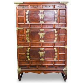 Korean Wooden Samch'ung Jang Cabinet