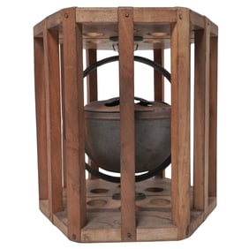 Japanese Ship Gimbal Oil Lamp with Original Box