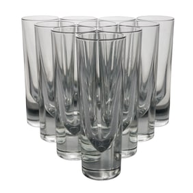 (10 Pc) Carlo Moretti 1980's, Ten Bullet Highball Glasses
