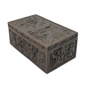 Chinese Qing Dynasty Bronze Tobacco Box