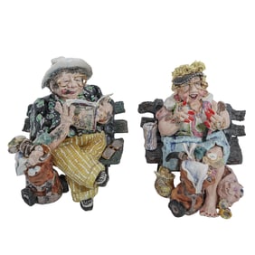 Pair of DMZ Coyle (American, 20th c.) Pop Art Sculptures