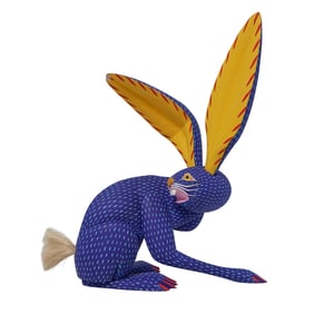 Mexican Oxacan Folk Art Alebrijes Signed Moises Jimenez Sculpture