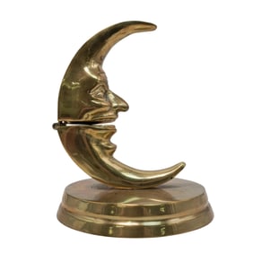 Vintage Solid Brass "Man in the Moon" Nutcracker