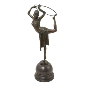 After Demetre H. Chiparus 'Hoop Dancer' Bronze Sculpture
