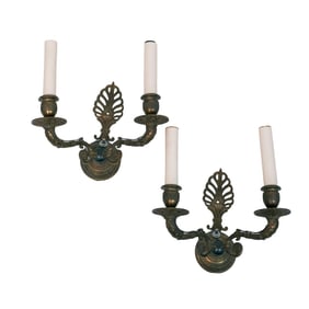 Pair of Antique Bronze Sconces