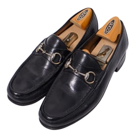 Black Gucci Horse-bit Loafers