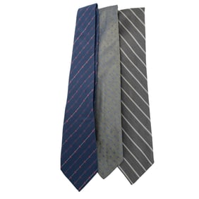 (3 Pc) Vintage Designer Dior & Givenchy Silk Necktie Grouping