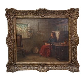 Newton Braby (English, b. 1870) "The Kept Bird"