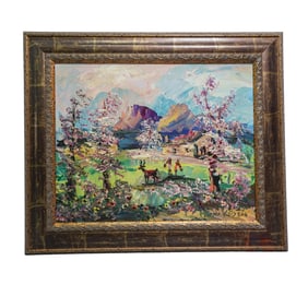 Morris Katz (Polish American, 1932-2010) Signed Landscape Painting