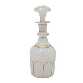 Gilt Opaline Glass Perfume Bottle