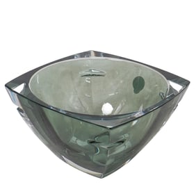 Waterford "Fern" Green Crystal Bowl