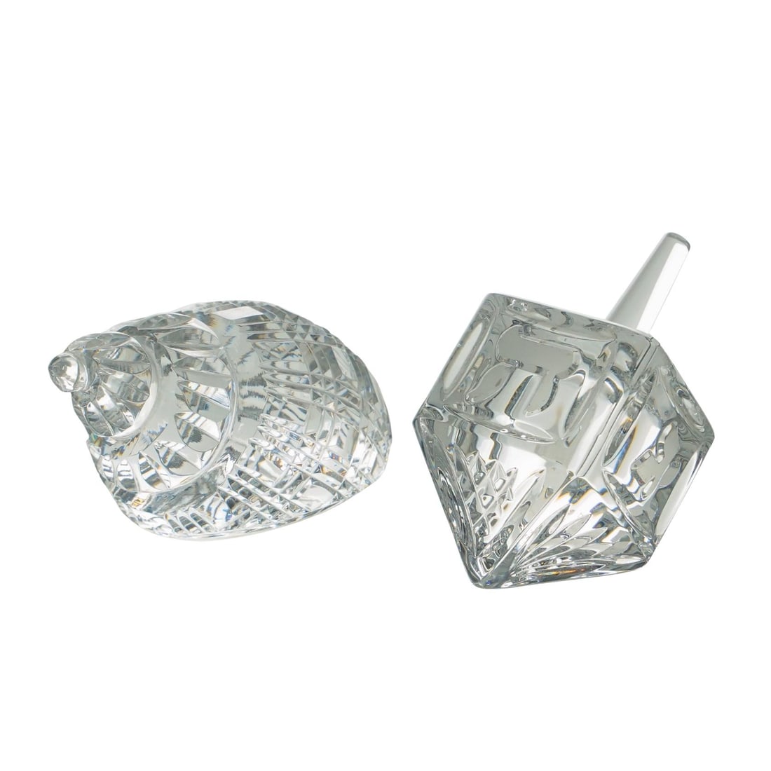 (2 Pc) Waterford Crystal Figurine Paperweights: (2 Pc) Waterford Crystal Figurine Paperweights20th Century, Ireland.(2 Pc) A Pair of Waterford Crystal Figurine Paperweight Sculptures Grouping. This set includes:(1 Pc) one Waterford Crystal 'Conch S