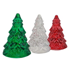 (3 Pc) Waterford Crystal Christmas Trees