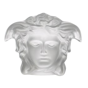 Rosenthal Versace "Medusa" Frosted Crystal Paperweight