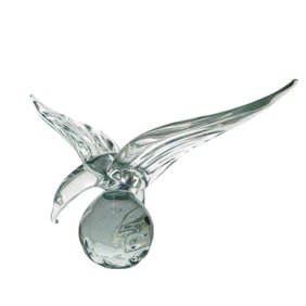 FM Konstglas Swedish Blown Glass Eagle Sculpture