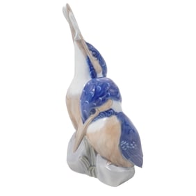 Royal Copenhagen Pair of Kingfishers Porcelain Figurine