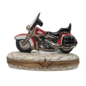 Rochard Limoges Motorcycle Trinket Box