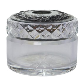 Edwardian Sterling Crystal Hair Receiver