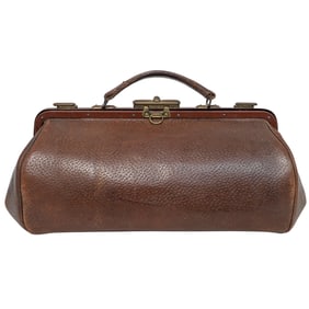 Vintage Brown Leather Doctor Bag