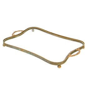 Antique French Bronze and Glass Handled Tray
