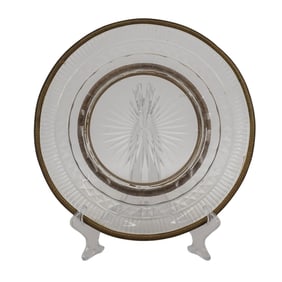 French Crystal and Gilt Brass Charger Plate