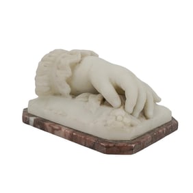 Carved Alabaster Hand Sculpture