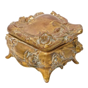 Weidlich Bros. Antique Gilded Floral Jewelry Box