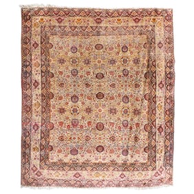 Persian Style Floral Area Wool Rug
