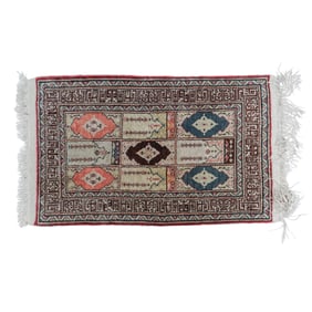 Middle Eastern Silk Blend Prayer Rug