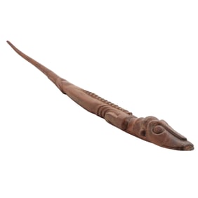 Signed Mokomiro Easter Island Wooden Guardian