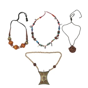 (4 pcs) Beaded Folk Art Handcrafted Necklaces