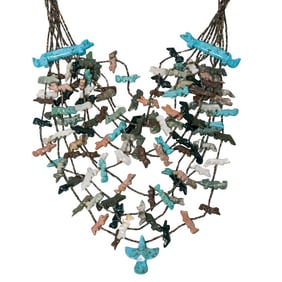 Tony Luala Zuni Multi Stone Fetish Necklace