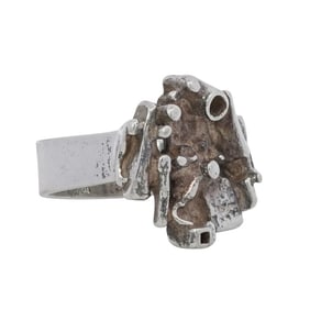 Juhls Sterling Silver Brutalist Tundra Ring #612