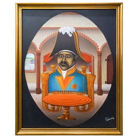 Signed Oil on Canvas Portrait of Dessalines