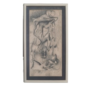 Bernard Tate Surrealist Snake & Spider Sketch