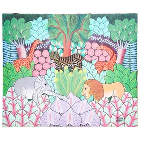Jackson Etienne (Haitian, born 1961) Jungle Painting