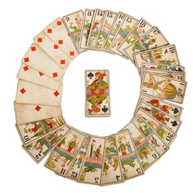 Antique French Tarot Card Deck