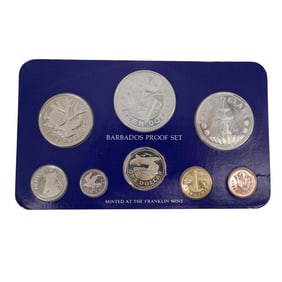 (8 pcs) Franklin Mint 1980 Barbados Coinage Proof Set