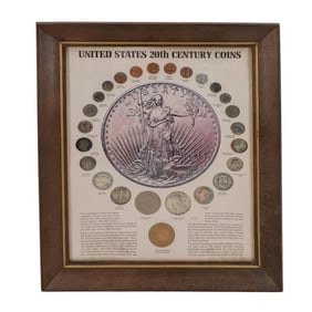 Framed United States 20th Century Coins