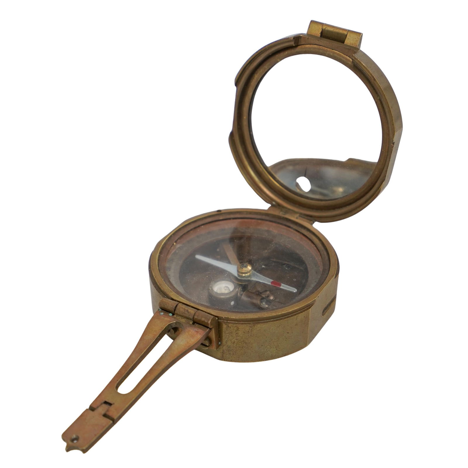 Nautical Natural Sine Brass Pocket Compass (1 of 8)