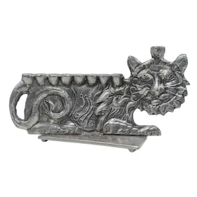 Donald Drumm (American, b. 1935) Pewter Cat Menorah