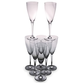 (8 pcs) Baccarat Crystal Wine Glasses