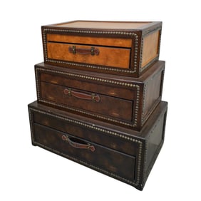 Maitland Smith Style Luggage Storage Side Table