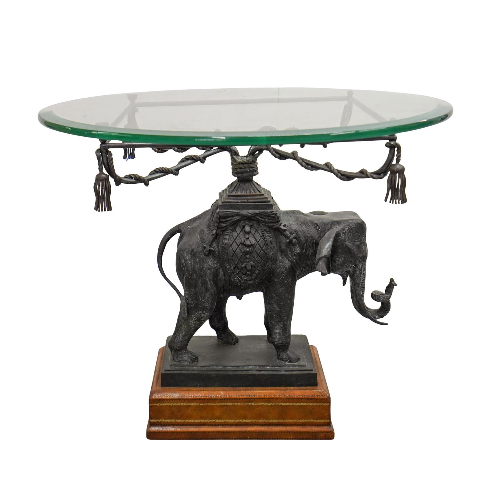 Maitland Smith Bronze Elephant Side Table (1 of 7)